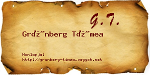 Grünberg Tímea névjegykártya