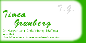 timea grunberg business card
